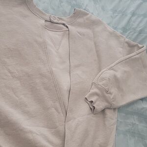 FP MOVEMENT Cream Thermal Henley Sweater Romper NWOT Spring Cruise OVERSIZED XS